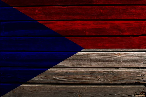 Bandiera della Cecoslovacchia su legno — Foto Stock
