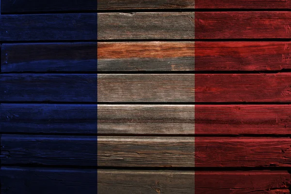 Bandera de Francia sobre madera —  Fotos de Stock