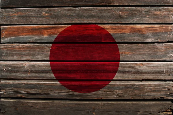 Flaggan av japanska på trä — Stockfoto