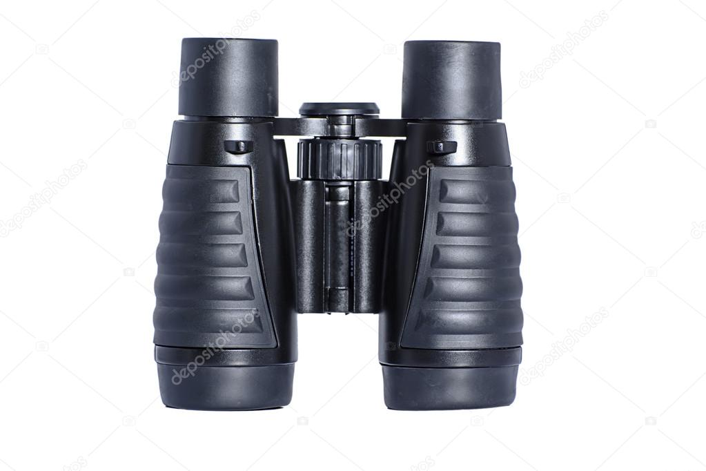 The black binoculars
