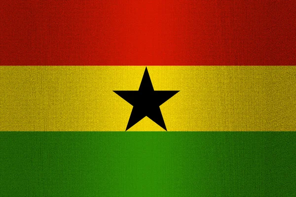Флаг Ганы на камне — стоковое фото