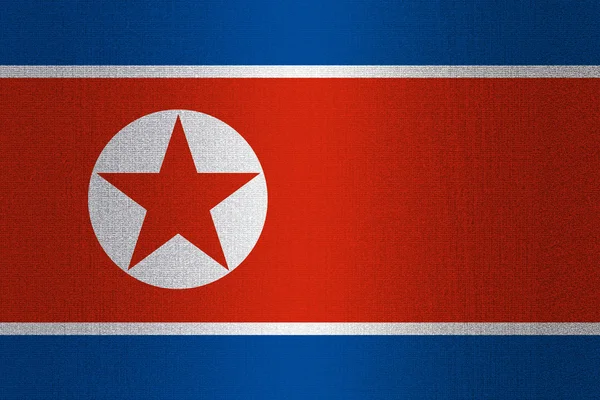 Bandeira da Coreia do Norte em pedra — Fotografia de Stock