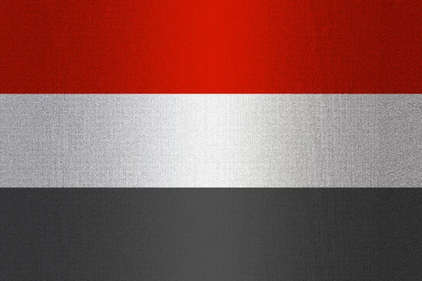 Bandera de Yemen sobre piedra — Foto de Stock