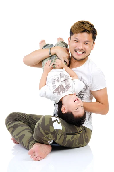 Asiático padre e hijo —  Fotos de Stock
