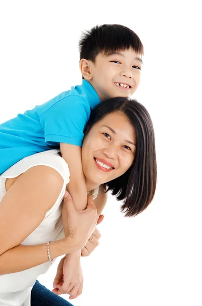 Mãe e filho asiático — Fotografia de Stock