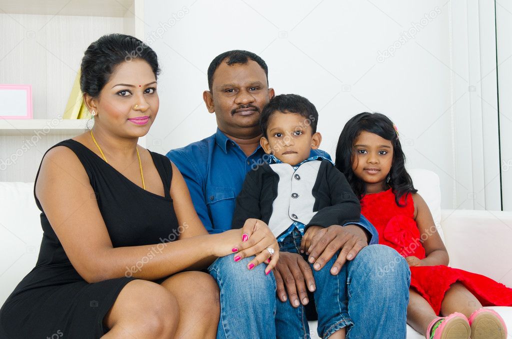 Portrait of indian family