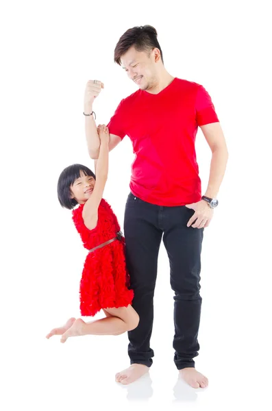 Азіатський батько і дочка — стокове фото