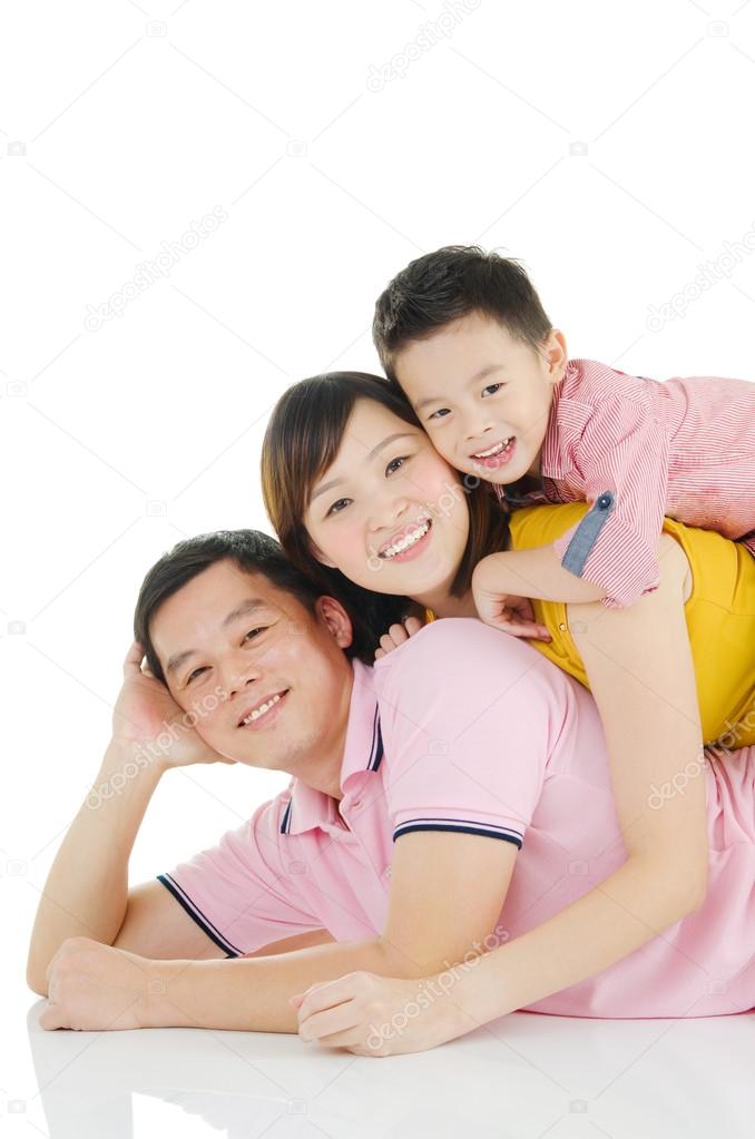 Portrait of Asian family