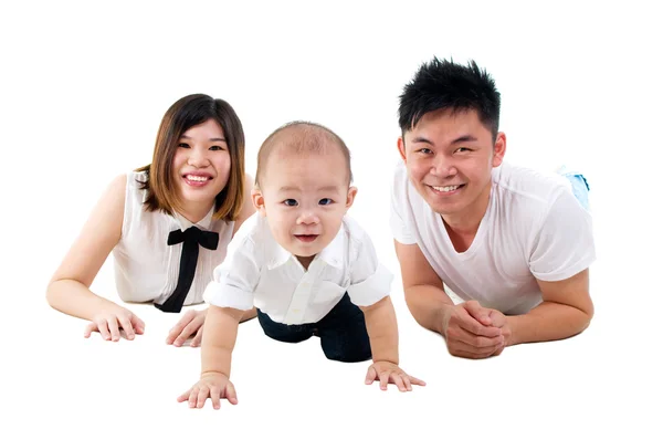 Портрет азиатской семьи — стоковое фото