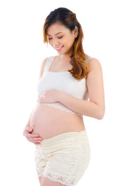 Güzel hamile kadın.