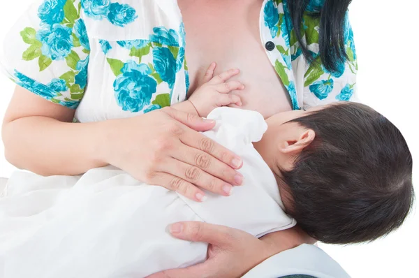 아기 마시는 모유 — 스톡 사진