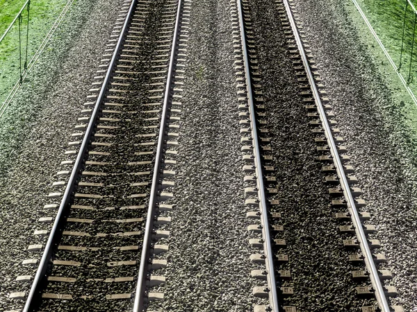 Voetafdrukken van de passerende trein — Stockfoto