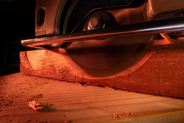 Detalle Una Hoja Sierra Circular Para Madera — Foto de Stock