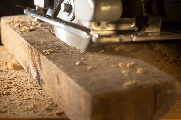 Detail Circular Saw Blade Wood — Stock Photo, Image