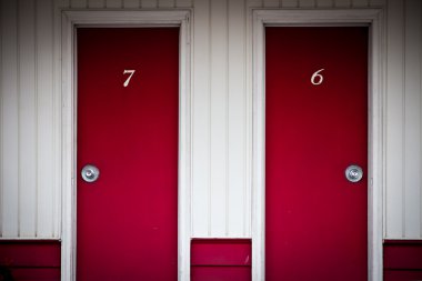 Red doors clipart