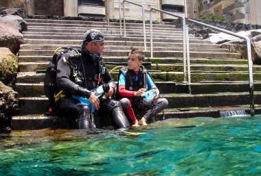 His first dive