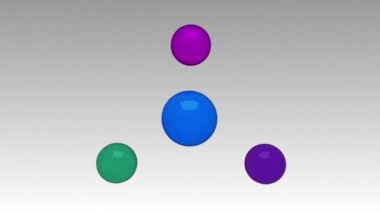 Daire diyagramı akış şeması, 4 sonuç daire sunum templete. 1