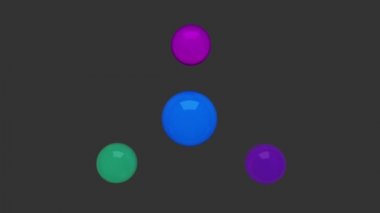 Daire diyagramı akış şeması, 4 sonuç daire sunum templete. 2