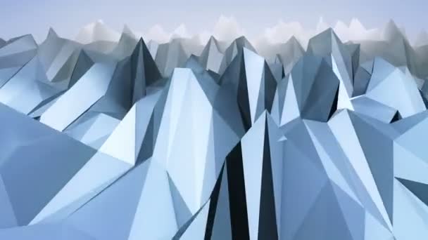 Voorwaarts bewegende abstracte lowPoly vector achtergrond. Illustratie. 2 — Stockvideo