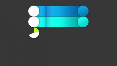 Beş giriş başlığı daire kare kutusu, powerpoint sunu şablonu.