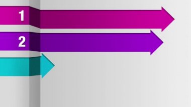 Dört kare ok çubuğu, giriş başlığı kutusu grafiği, powerpoint sunu şablonu.