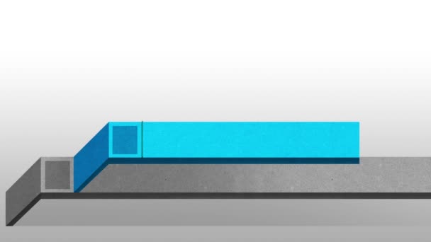 Gráfico de caixa de título de introdução de três passos, modelo de apresentação powerpoint . — Vídeo de Stock