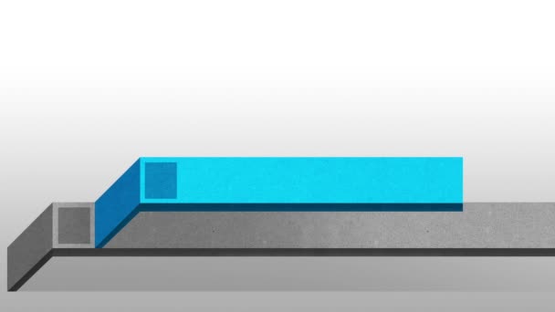 Gráfico de caixa de título de introdução de dois passos, modelo de apresentação powerpoint . — Vídeo de Stock