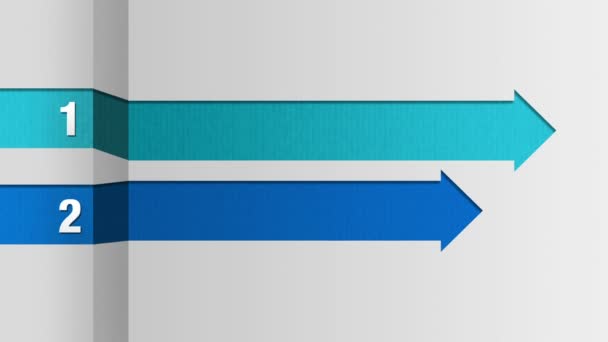 Dos barra de flecha cuadrada, cuadro de título de introducción gráfico, plantilla de presentación powerpoint . — Vídeos de Stock