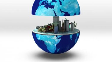 Dünya değişiklikleri Seyahat simgesi, ünlü bir görüş spot.camera, bagaj 2 alfa dahil)