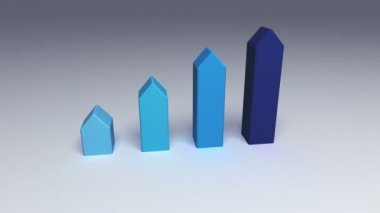Dört 3d ok çubuğu artırın. grafik sunum template.version 1(included alpha için)