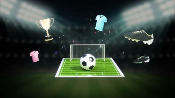 Autour de Soccer icône, animation de football (inclus alpha ) — Video