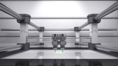 3d yazıcı, 3d tarayıcı animasyonu.