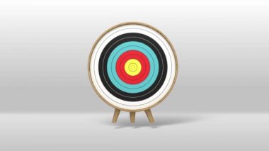 Bir ok tam olarak hedefler 2(included Alpha) içinde stok video isabet