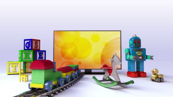Smart Tv obsahu pro děti a hra, koncepce (alfa součástí obrazovky, pozadí alfa)