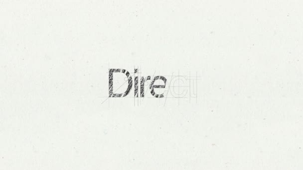 Animation du texte 'Direct' pour l'introduction du sujet 