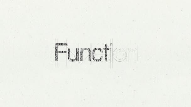 Animation du texte 'Fonction' pour l'introduction du sujet 