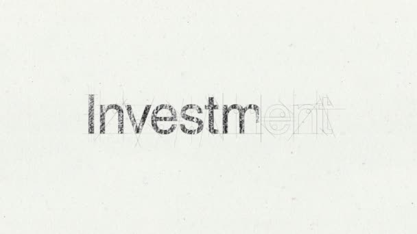 Animation texte 'Investissement' pour introduction au sujet 