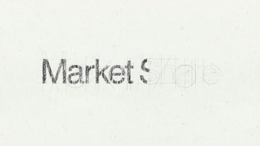 Metin animasyonu 'Pazar payı' Konu giriş için