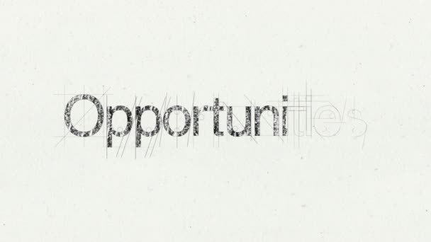 Animation texte "Opportunités" pour l'introduction du sujet 