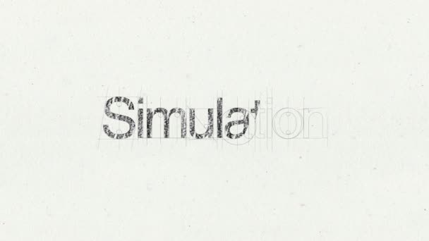 Animation du texte 'Simulation' pour l'introduction du sujet — Video