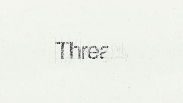 Animation du texte 'Menaces' pour l'introduction du sujet 