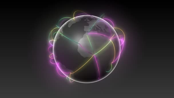 Start ASIA, Growing Global Network Arrière-plan noir terre-noir (inclus Alpha )