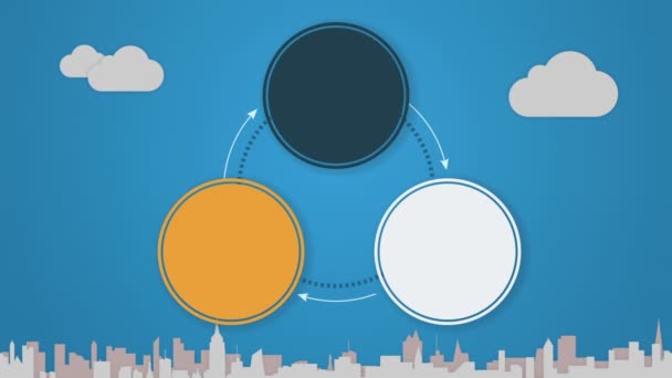 Animation de diagramme circulaire pour l'introduction ou l'explication du sujet dans les présentations Powerpoint 3 