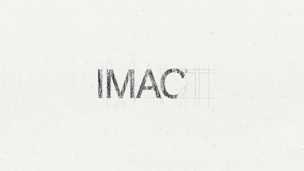 Animation du texte 'IMACT' pour l'introduction du sujet 