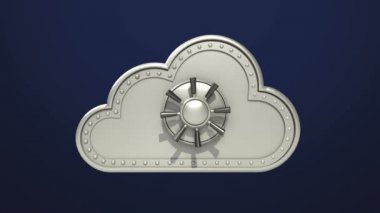 Bulut dosya güvenlik animasyon (dahil Alpha) Opened bulut güvenli erişim.