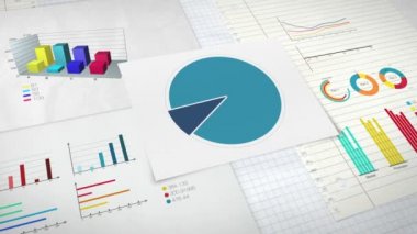 Daire diyagramı sunusu, pasta grafiği için yüzde 30 ve çeşitli grafik diyagramı belirtti. sürüm 2