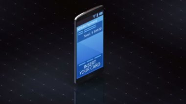 kredi kartı takın bir akıllı telefon, Internet, online ödeme