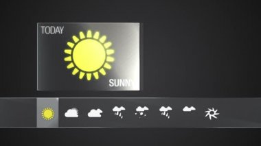 Güneşli, Hava ikonu seti animasyon (alfa dahil)