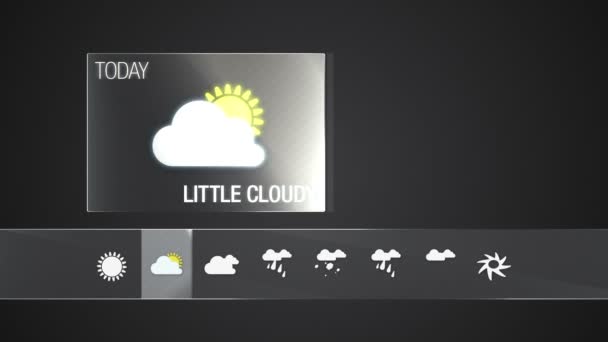 Little cloudy, Weather icon set animation(included alpha) — Stock Video