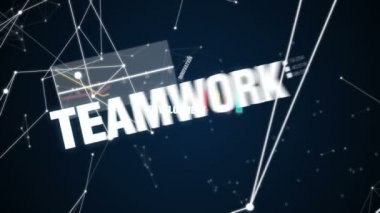 Innovation, Development, Teamwork, Leadership, Customer, Text animation 'VISION'